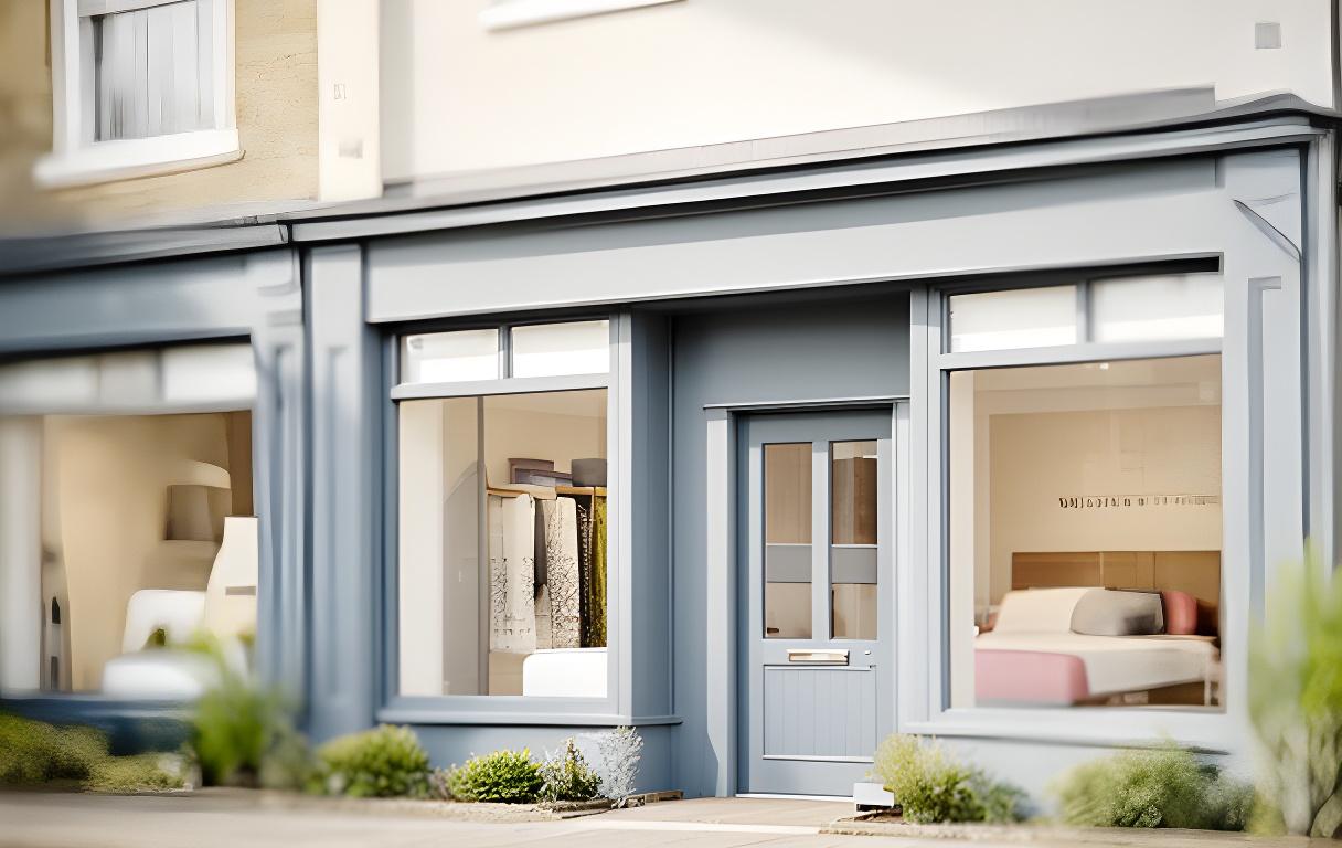 Exterior view of the Pelsall Slumber Ltd. showroom on Hazel Lane with a clean welcoming frontage